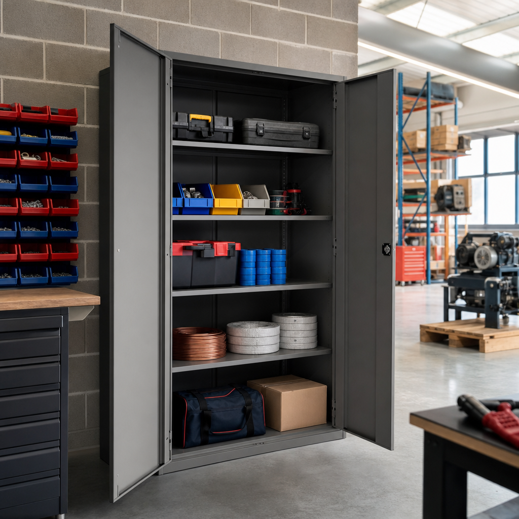 Economy Metal Office Cupboard 1800mm High