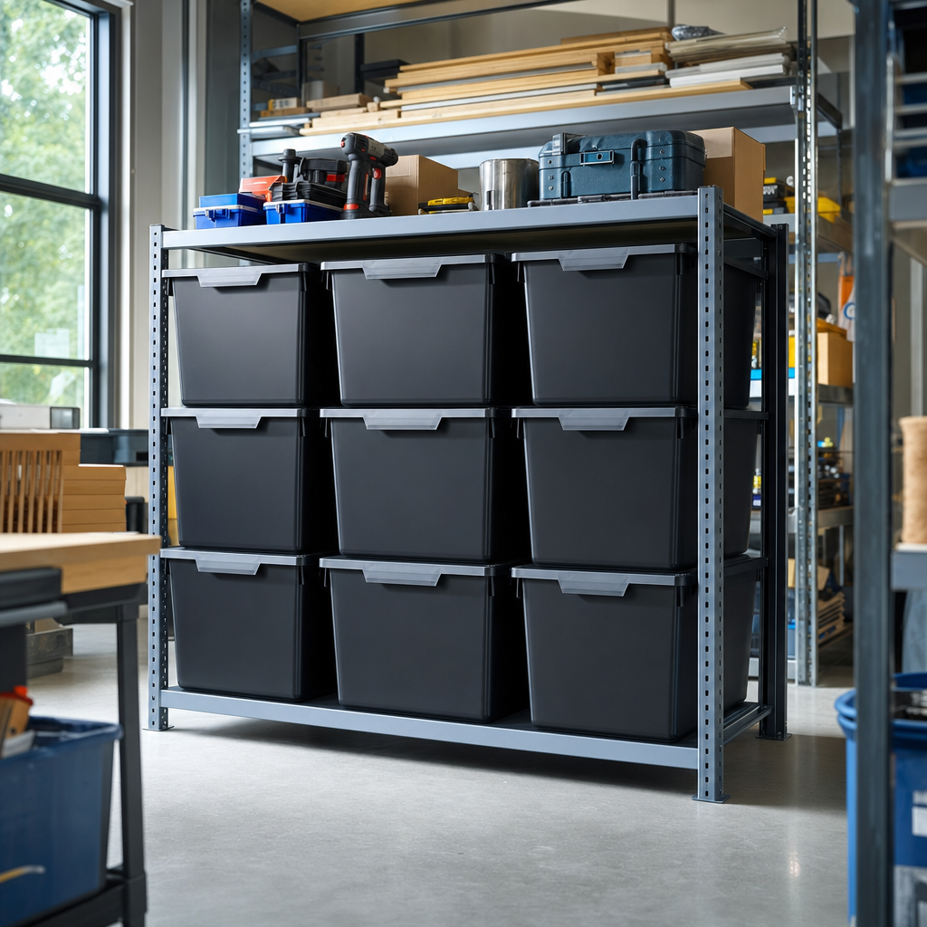 Economy Shelving Bay with 9 Storage Boxes 990h x 915w