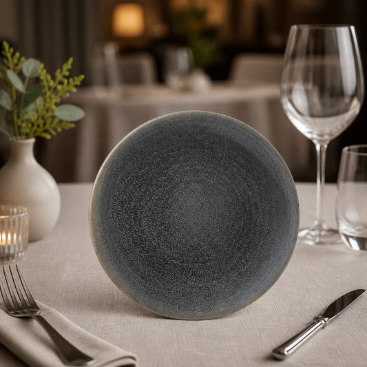 Commercial Evo Granite Coupe Plates 205mm Grey 6 Pack