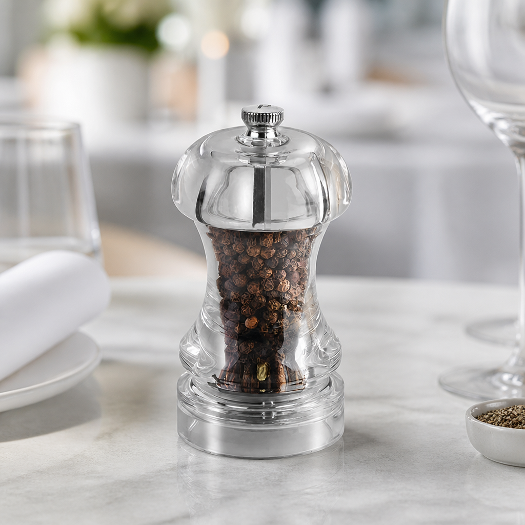 Commercial Acrylic Pepper Mill 4.5 Inch Kitchen Tool