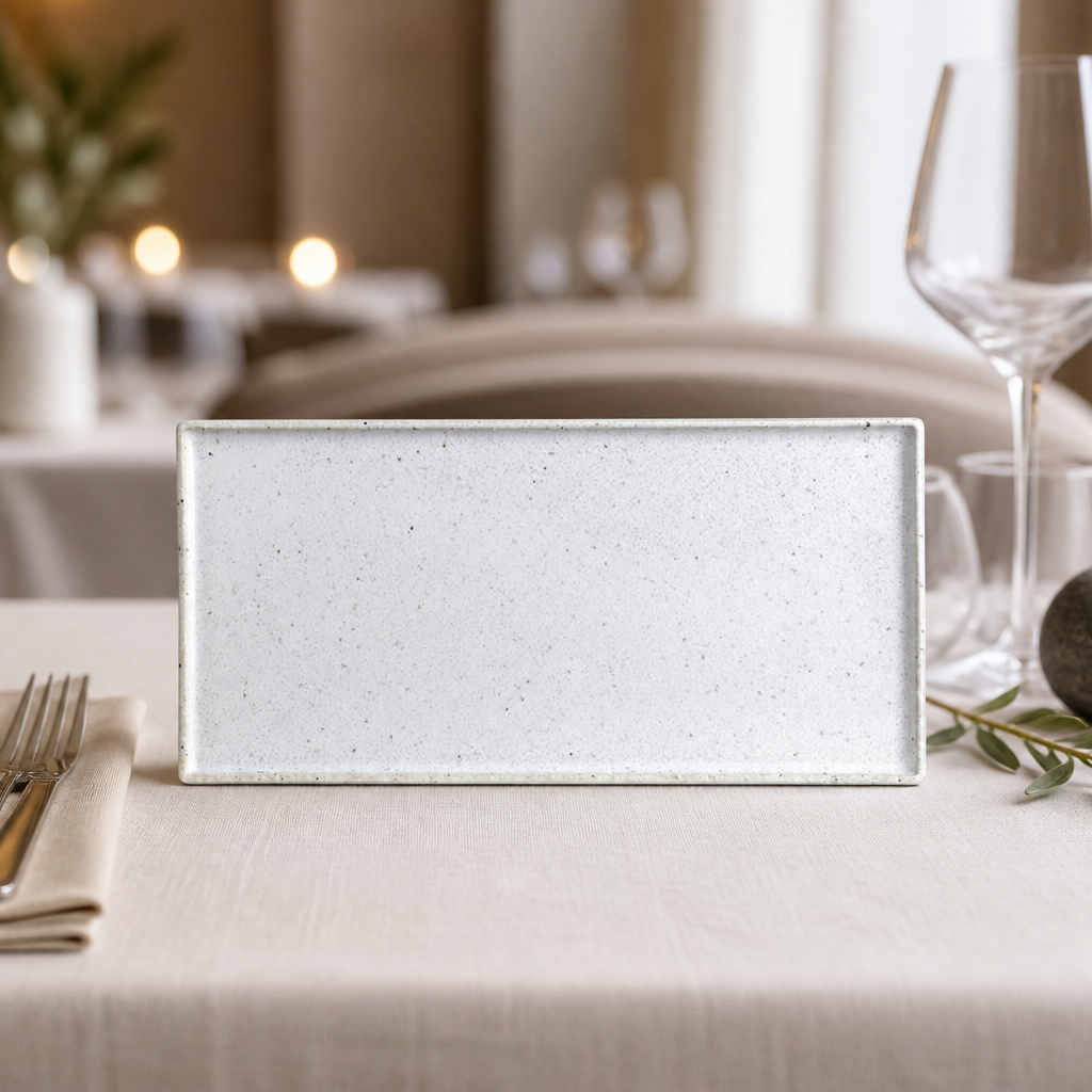 Commercial Rectangular Porcelain Trays 285mm 6 Pack