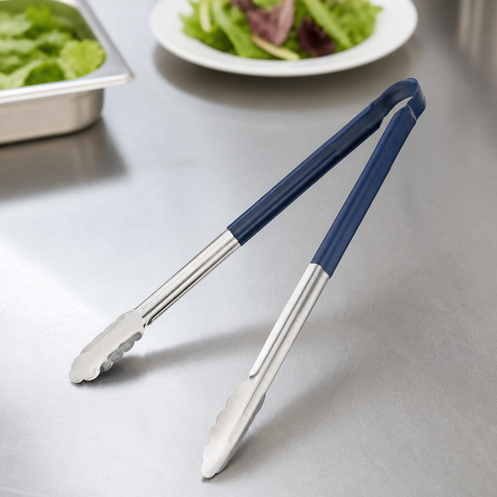 Commercial Colour Coded Serving Tongs 405mm Blue