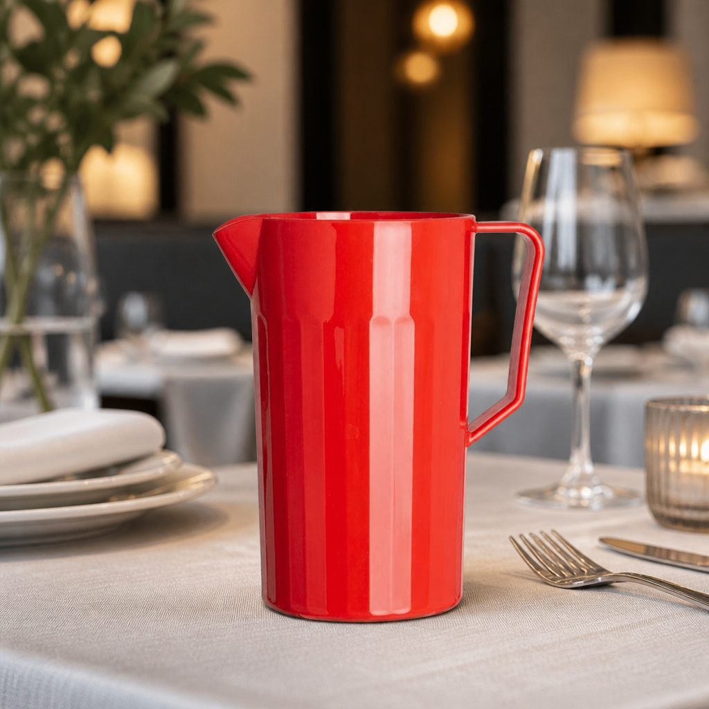 Commercial Polypropylene Jug 1.4L Red for catering use