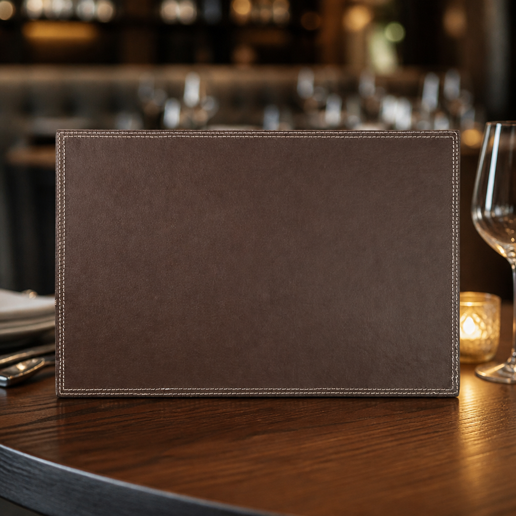 Commercial Faux Leather Placemats 4 Pack for Dining Tables