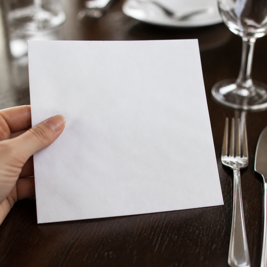 Commercial recyclable paper napkins 30x30cm 1 ply 5000 pack