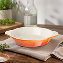 Commercial Round Cast Iron Gratin Dish 400ml Orange