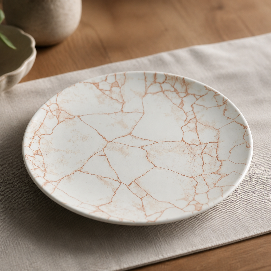 Commercial Kintsugi Coupe Plates Coral 260mm 12 Pack