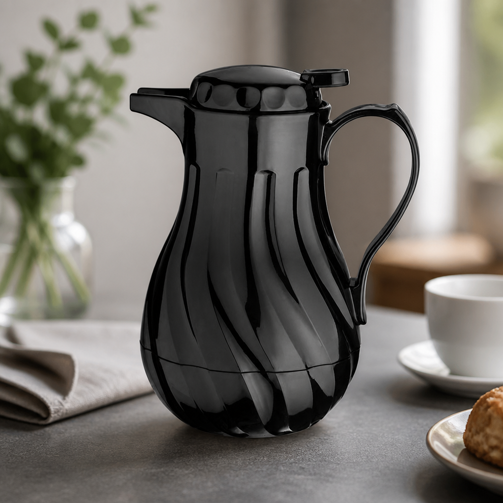 500ml Commercial Insulated Swirl Jug Black Modern Design