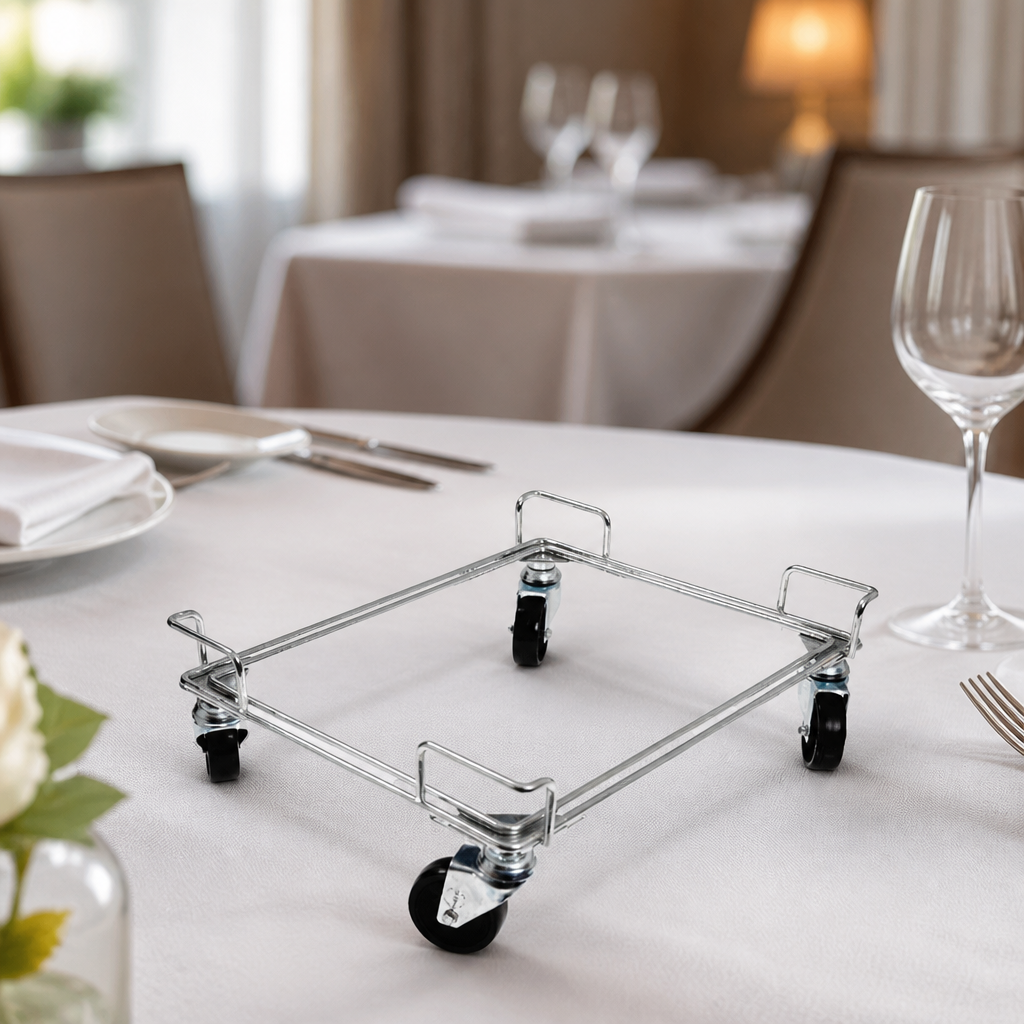 Commercial Tray Dispenser Dolly with swivel castors