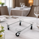 Commercial Tray Dispenser Dolly 60kg Capacity With Swivel Castors