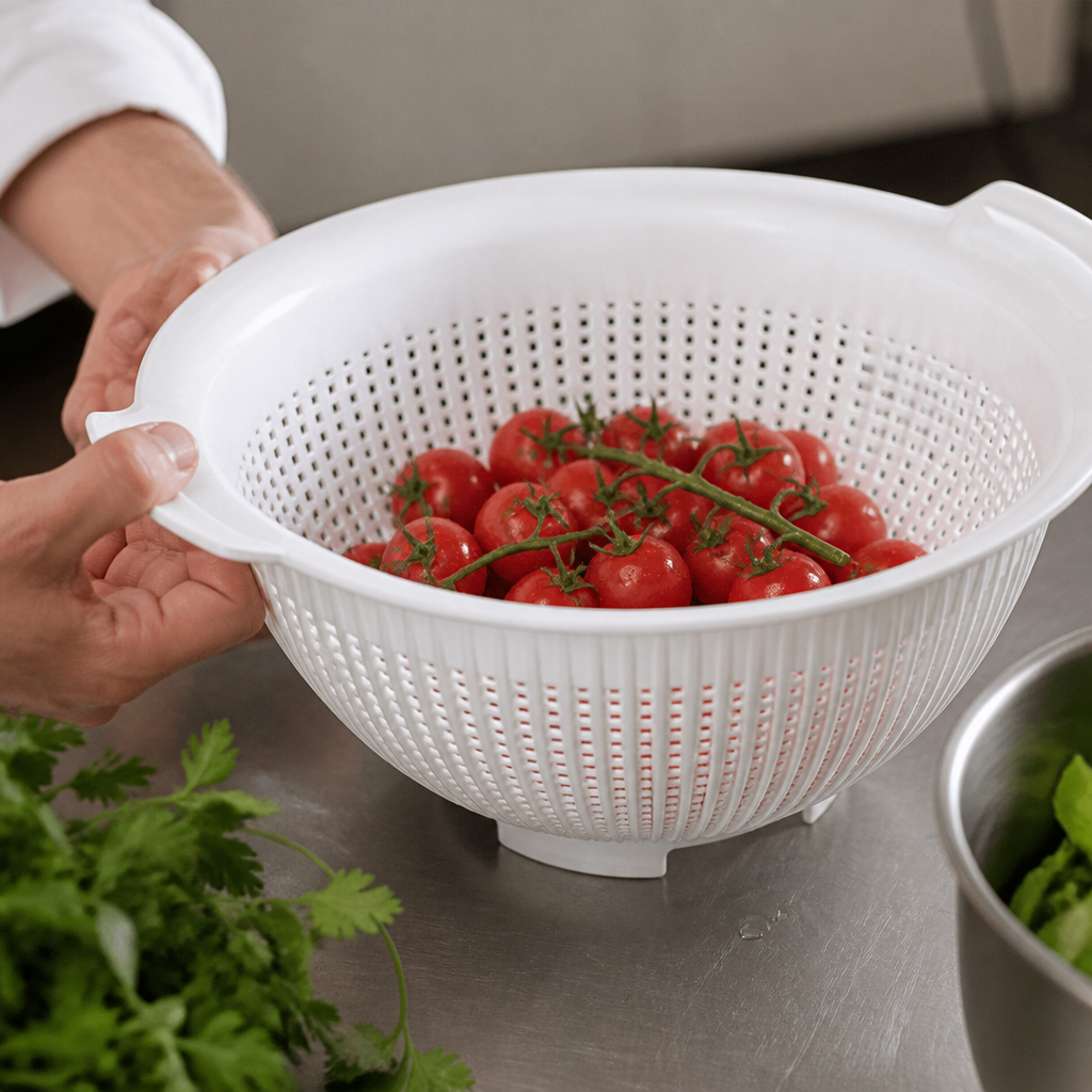 Commercial Polypropylene Colander 11" with dual handles