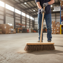 Premium 18 Inch Broom Head - Heavy Duty Bassine Material for Effective Cleaning - High-Quality Professional Grade for Industrial and Commercial App...