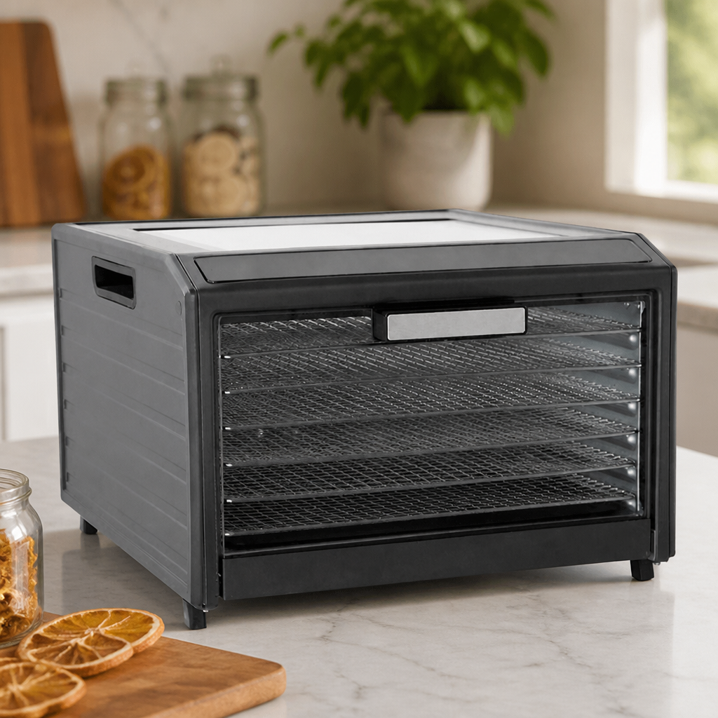 Commercial 6 Tray Digital Food Dehydrator with Adjustable Thermostat