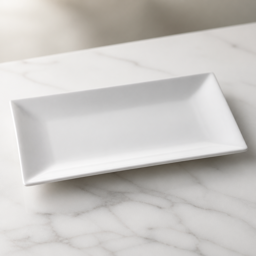 Commercial Rectangular Serving Platter 380mm Porcelain
