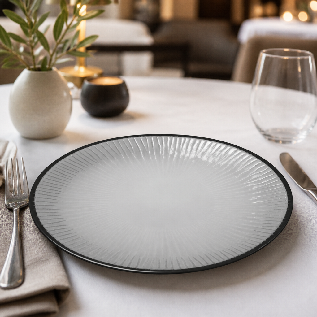 Bamboo Glass Bowl 215mm Commercial Tableware 6 Pack