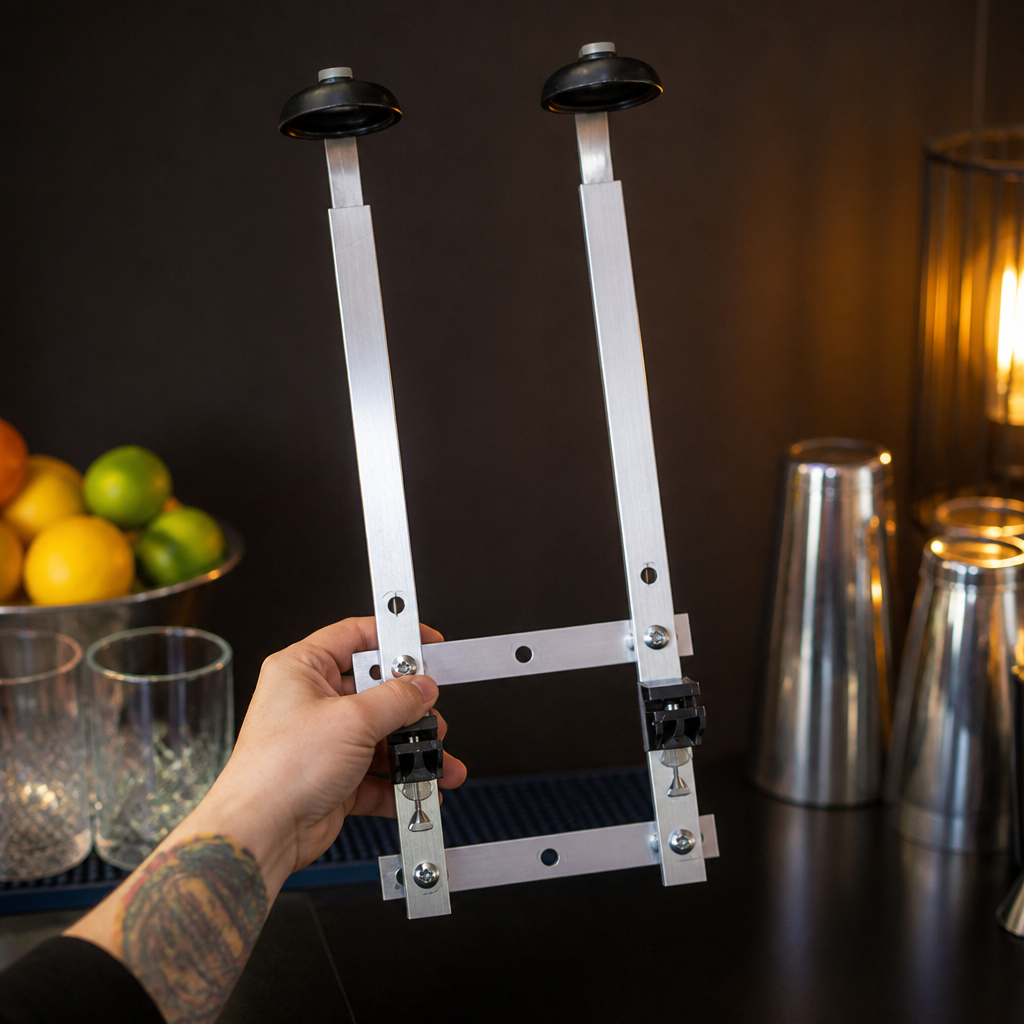 Commercial 2-Bottle Wall Rack for bars and restaurants