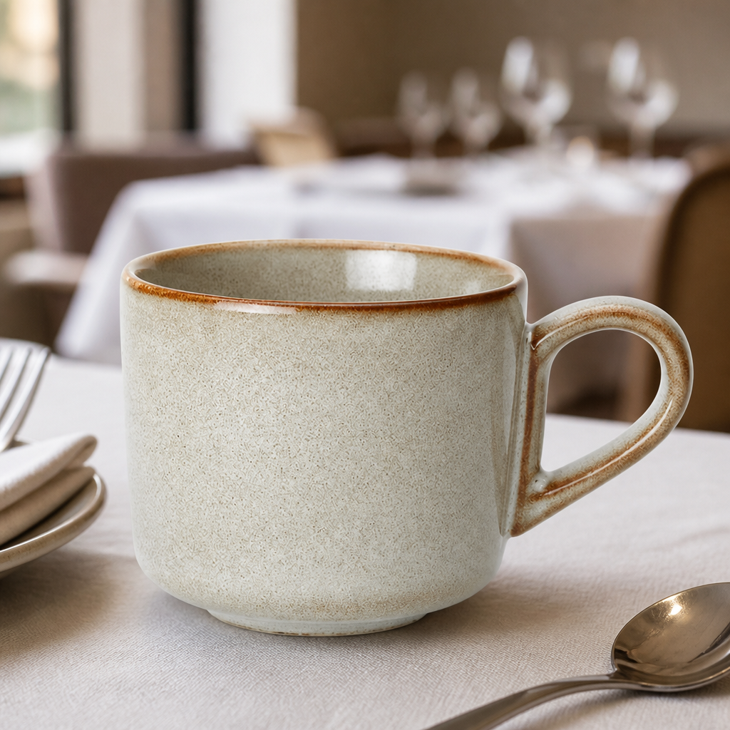 Commercial Cappuccino Cups 327ml Vitrified China 12 Pack