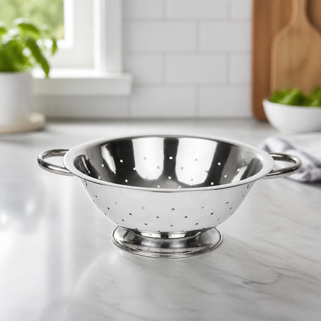 9-Inch Commercial Stainless Steel Colander for Kitchen Use