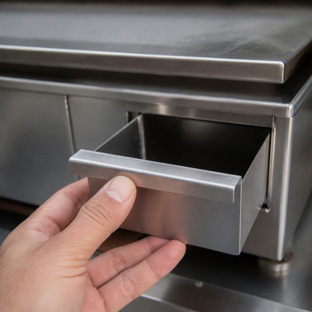 Commercial Stainless Steel Oil Box for Countertop Griddle