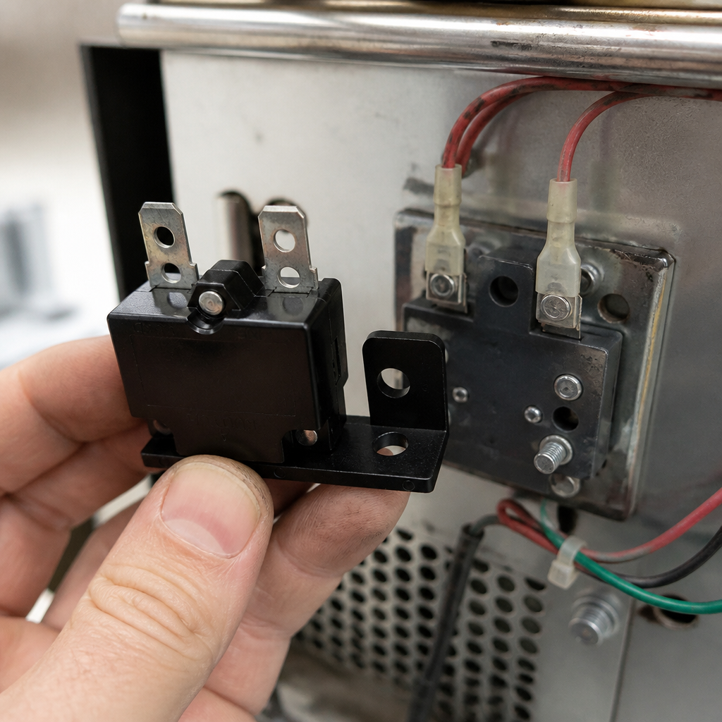 Genuine replacement circuit breaker for commercial food processor