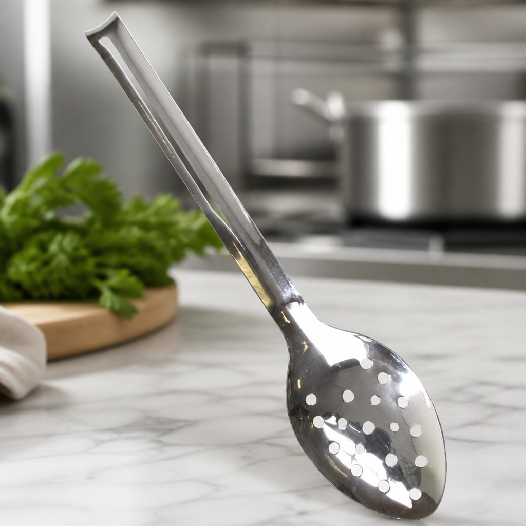 Commercial 12" Perforated Serving Spoon with Handle