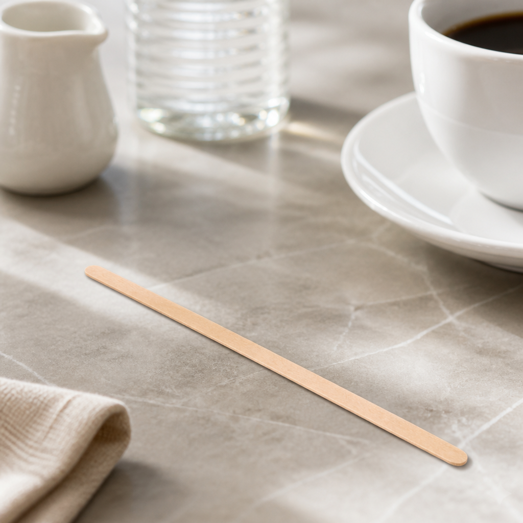 Biodegradable Wooden Coffee Stirrers 140mm 1000 Pack Commercial Use