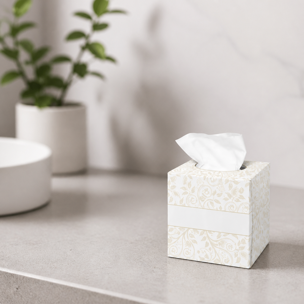 Commercial Soft Facial Tissue Cube Box 30 Pack Hygienic Use