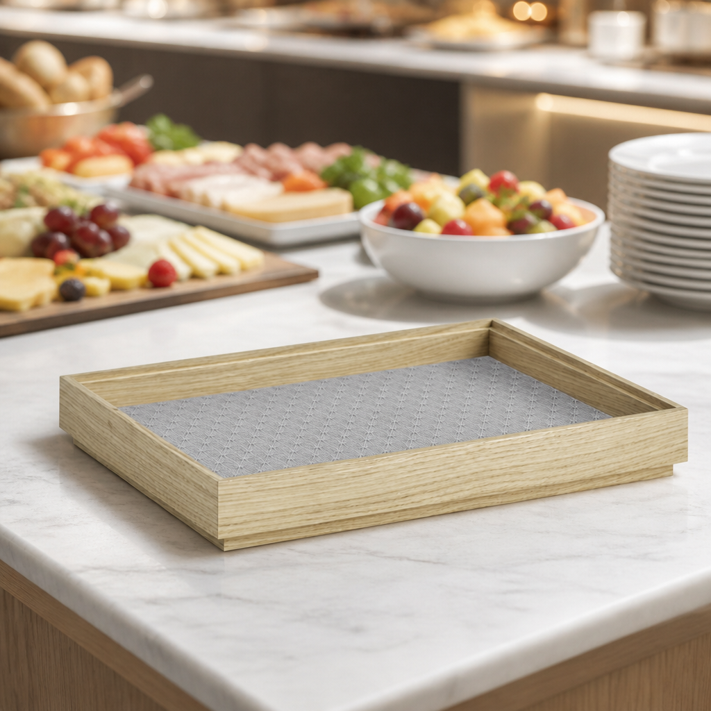Commercial Non-Slip Silicone Mat for GN 1/2 Wooden Boxes