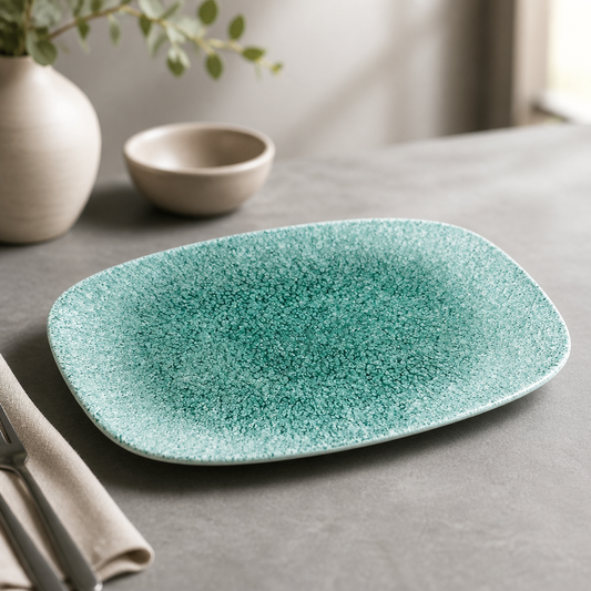 Commercial Oblong Chef Plates Jade Green 157 x 237mm 12 Pack