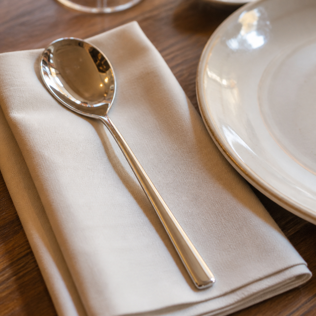 Commercial Stainless Steel Soup Spoons 12 Pack 200mm