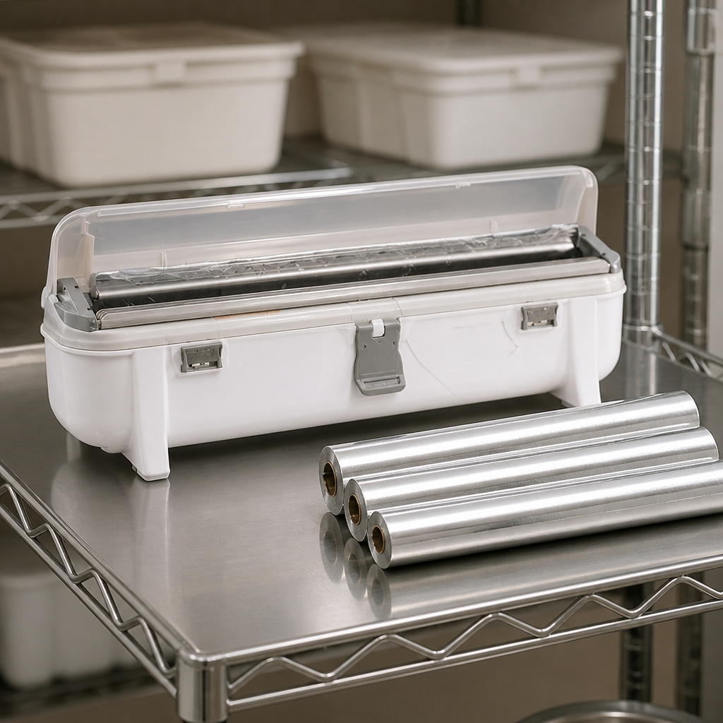 Commercial Dispenser with 3 x 90m Foil Rolls
