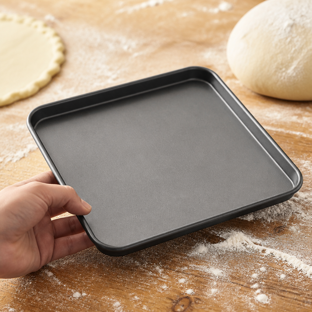 Commercial Non-Stick Baking Tray 26cm Square Heavy Duty