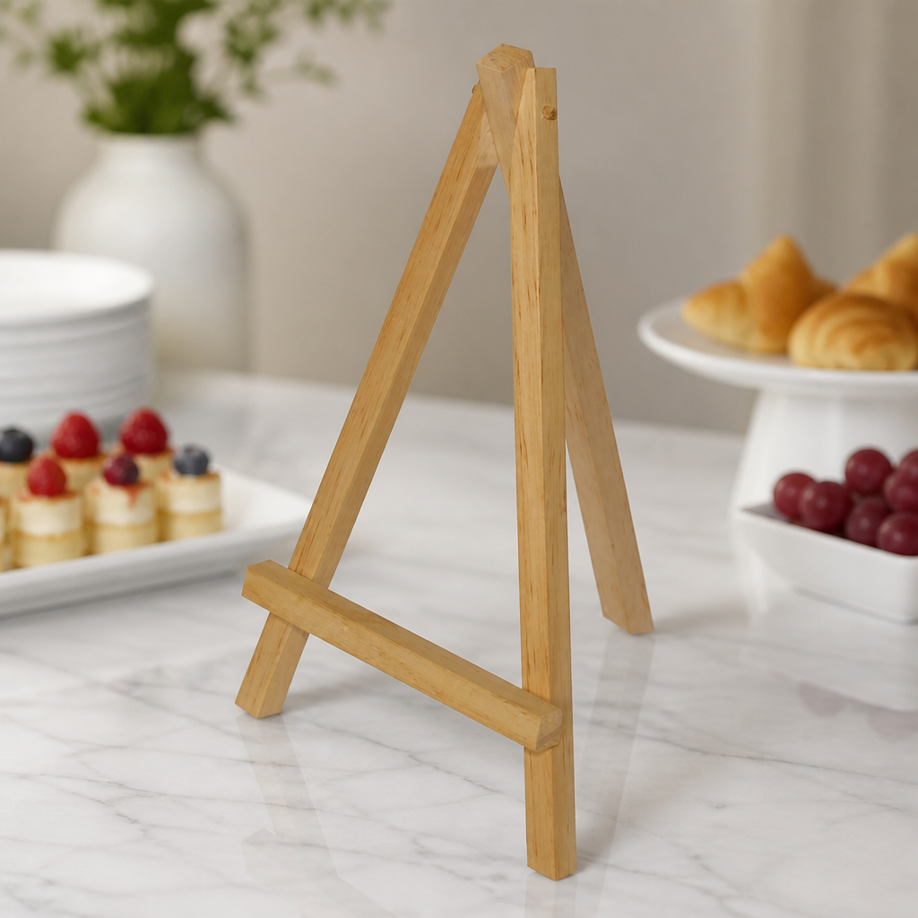 Commercial Tabletop Blackboard Easel 210mm x 120mm Wood