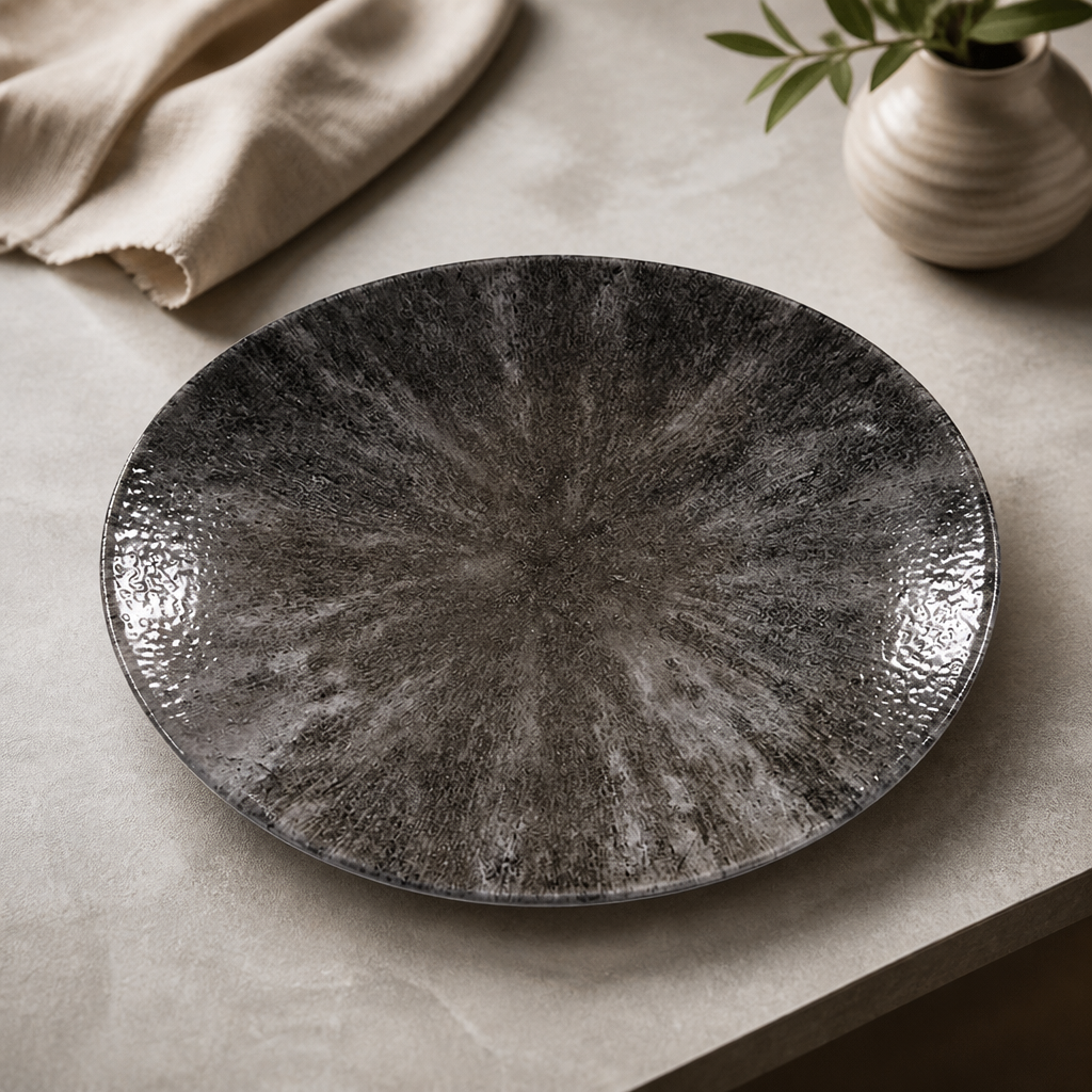 Commercial Oval Coupe Plates 270mm Quartz Black 12 Pack
