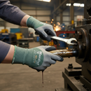 Premium Heavy Duty Nitrile Coated Gloves with Cut Level 3 Protection and Liquid Resistance