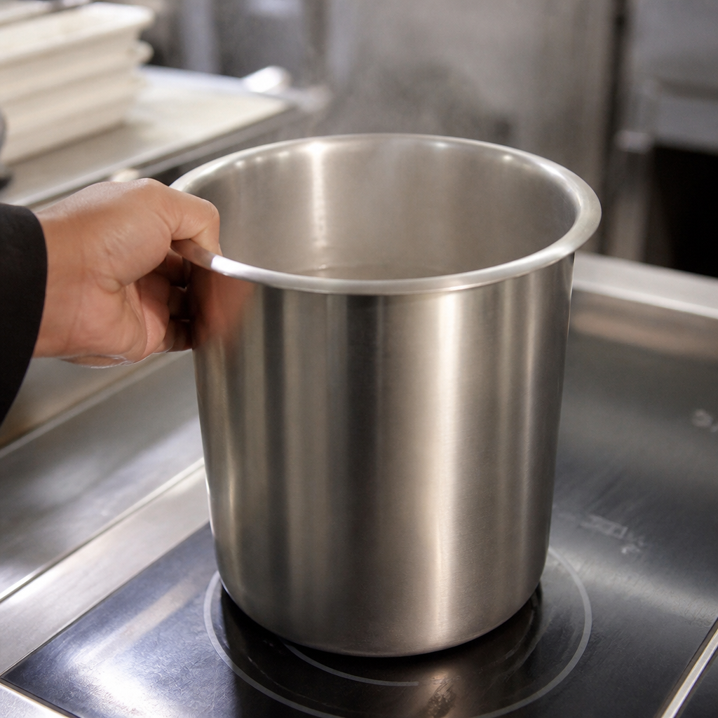 Stainless steel commercial soup kettle with 1.07kg capacity