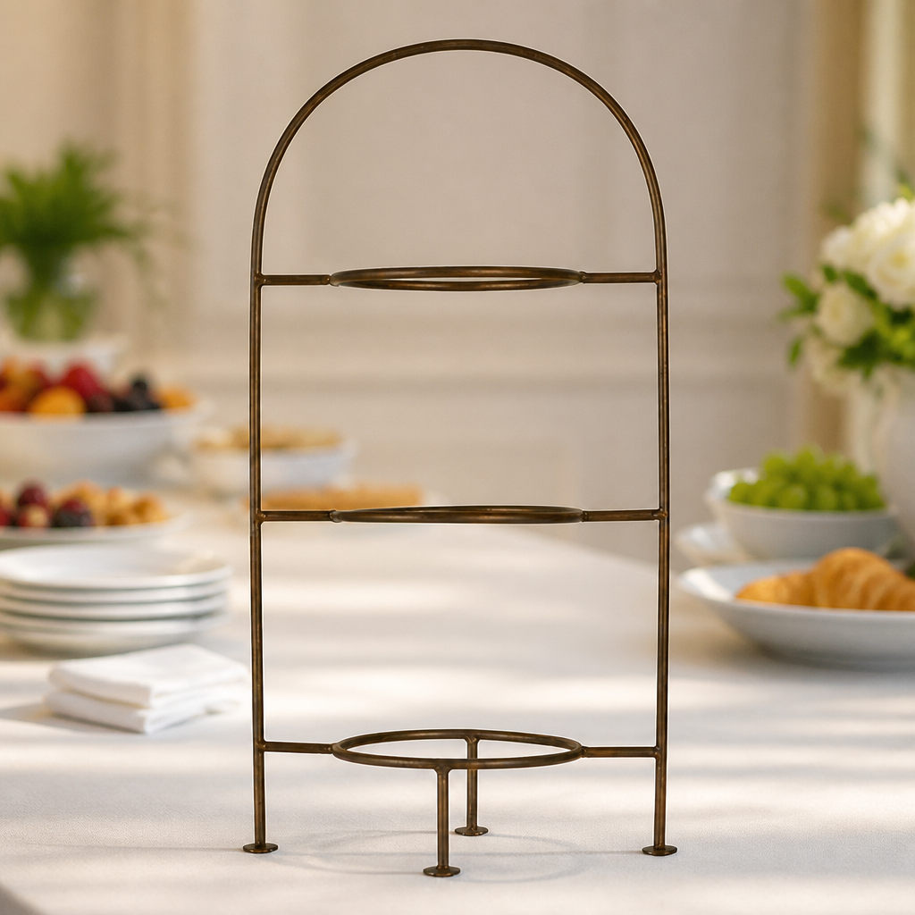 3-Tier Cake Stand Copper 275mm for Commercial Use 2 Pack