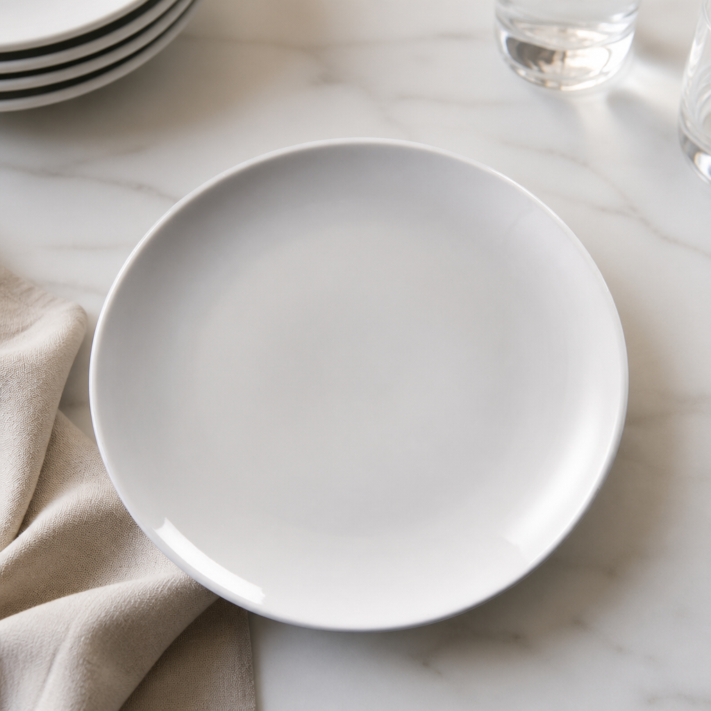 Commercial Whiteware Coupe Plates 230mm - 12 Pack