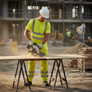 Professional High Visibility Short Sleeve T-Shirt in Saturn Yellow for Enhanced Safety and Comfort