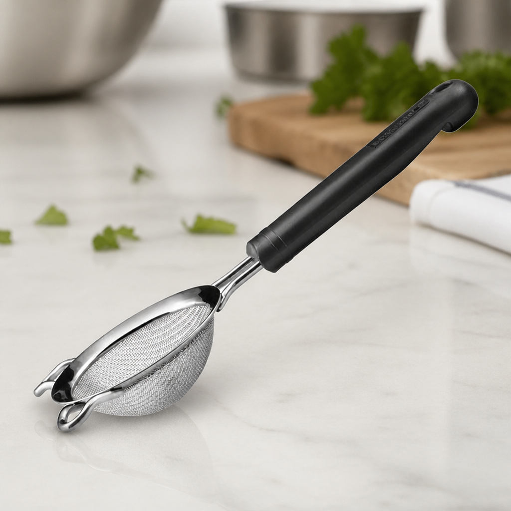 Commercial Stainless Steel Strainer 80mm With Ergonomic Handle