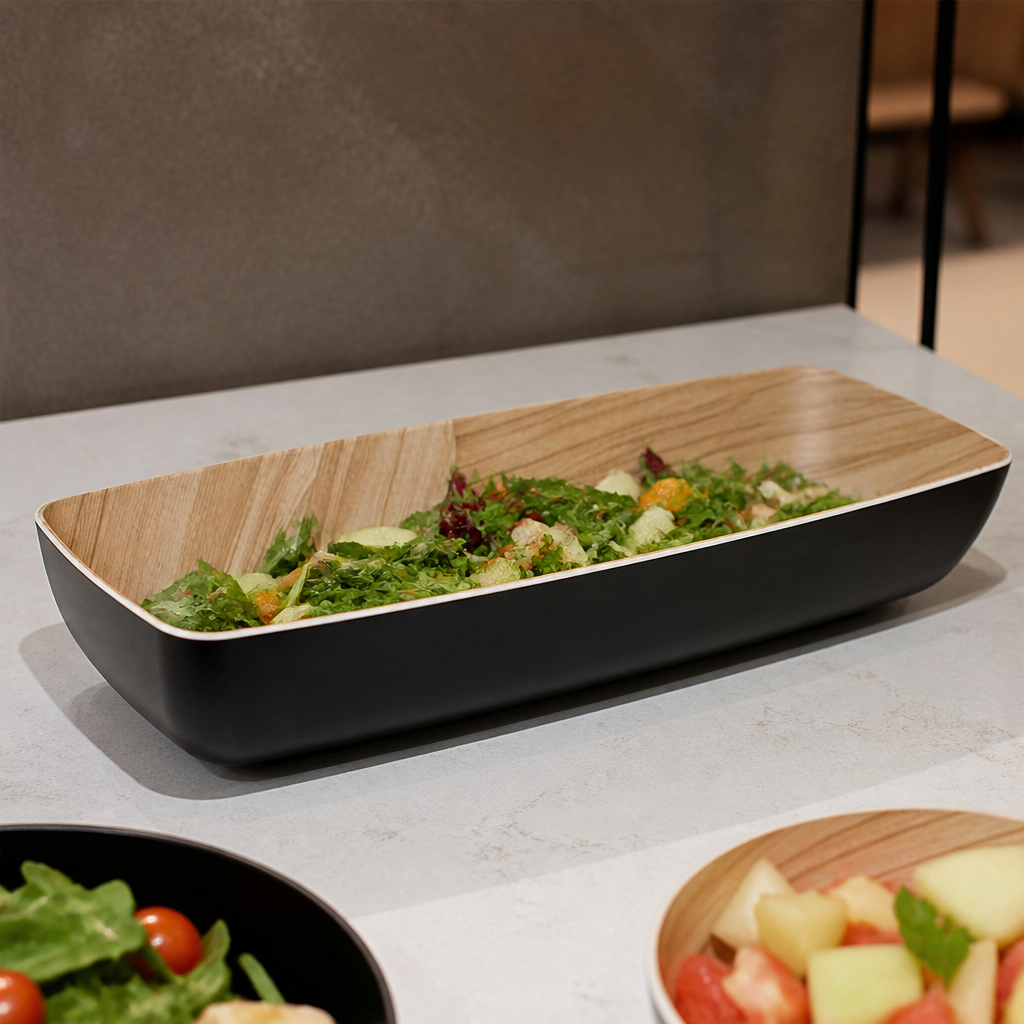 Commercial GN 2/4 Black Fruit Bowl for table service