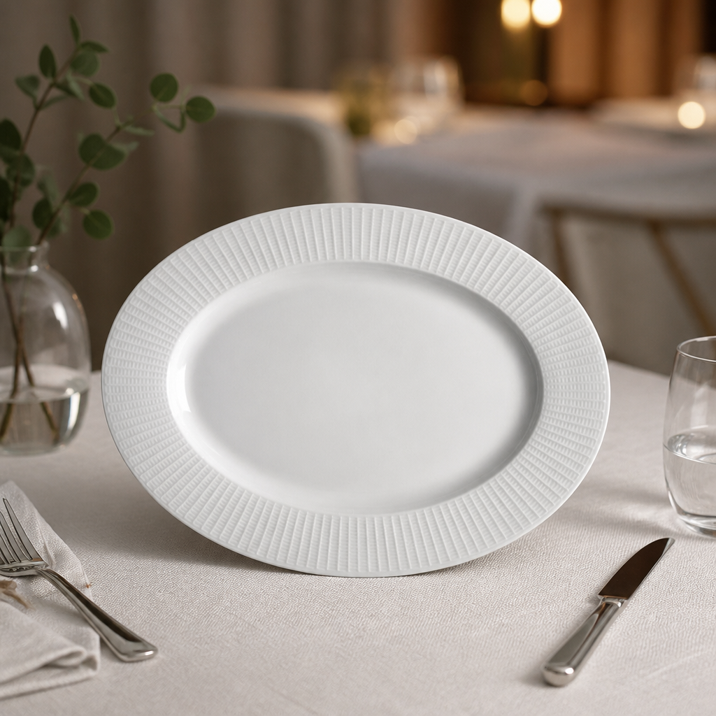 Commercial Oval Serving Plate 330mm 12 Pack