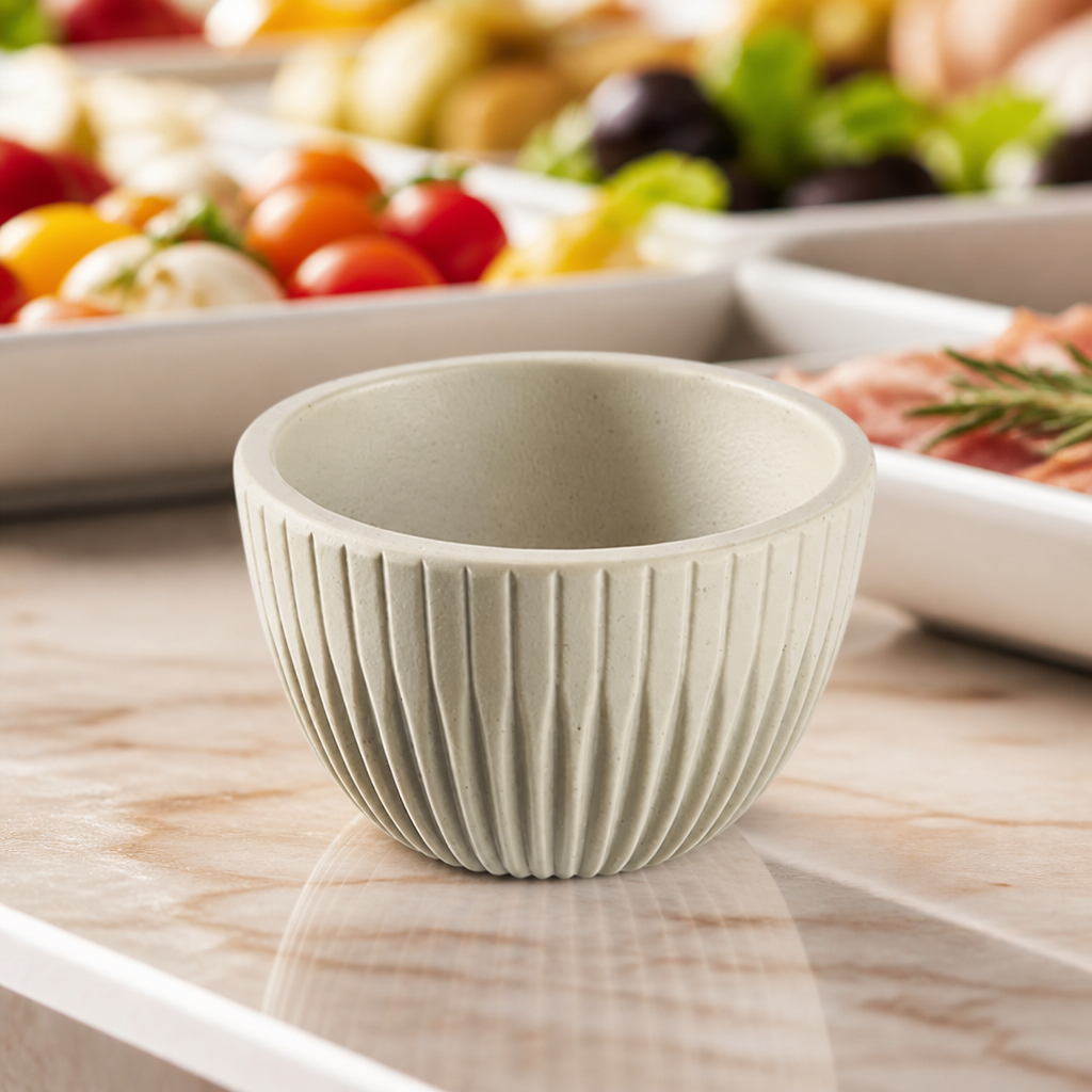 Commercial Melamine Dip Bowls 30ml Grey 6 Pack
