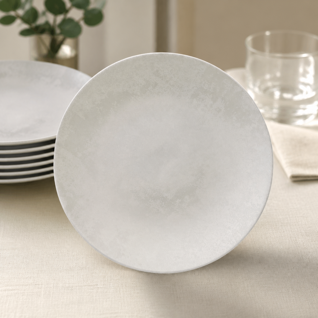 Crushed Velvet Coupe Plates 209mm Set of 6 for Catering