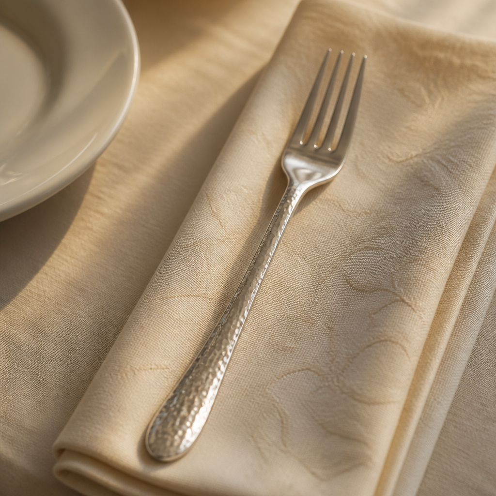 Set of 12 high-quality stainless steel commercial table forks