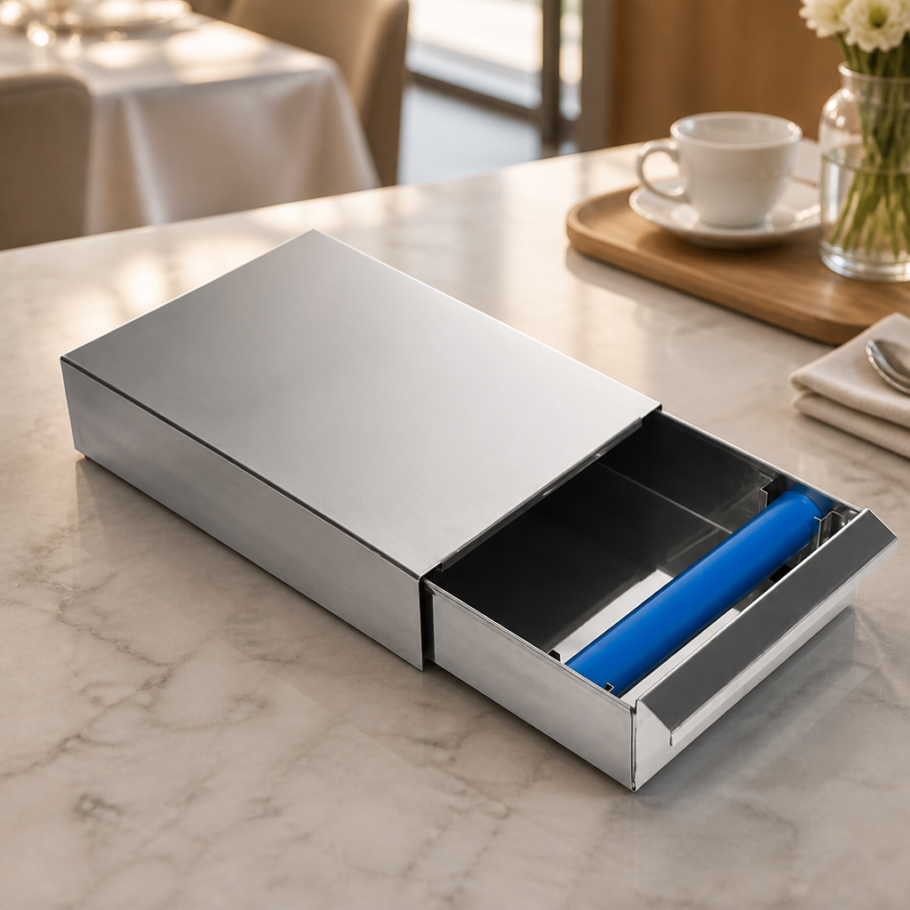 Commercial Stainless Steel Coffee Knock Box Drawer 410mm