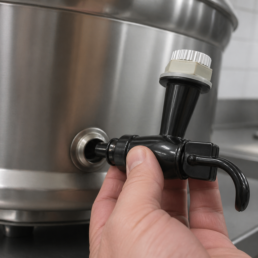 Stainless steel tap for commercial soup kettle, 42cm replacement part
