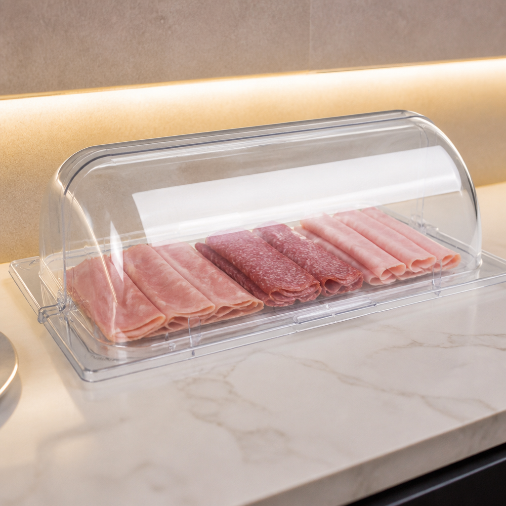 Clear Rolltop Gastronorm Cover 1/1 GN for commercial use