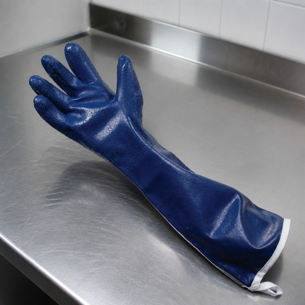 20" Commercial Rubber Cleaning Gloves for steam protection