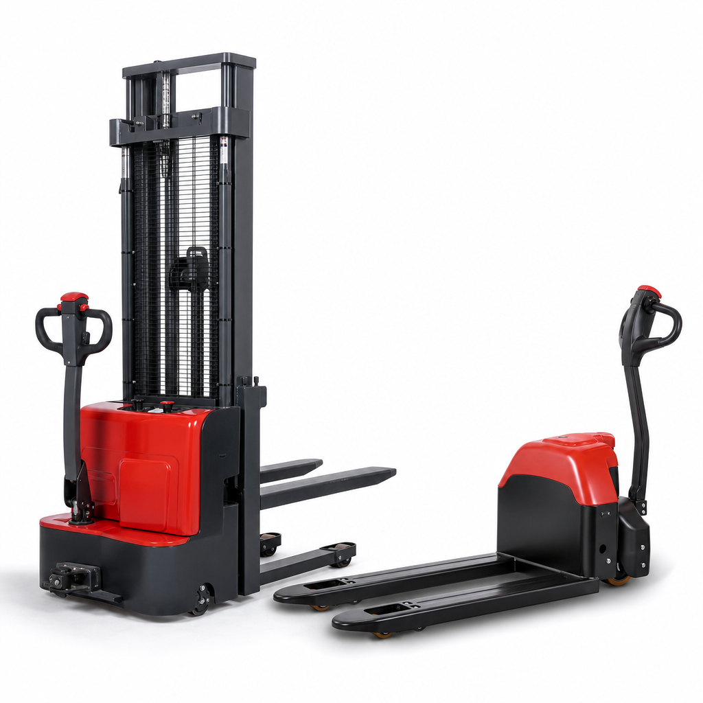 Electric Pallet Stacker and Truck Workplace Bundle